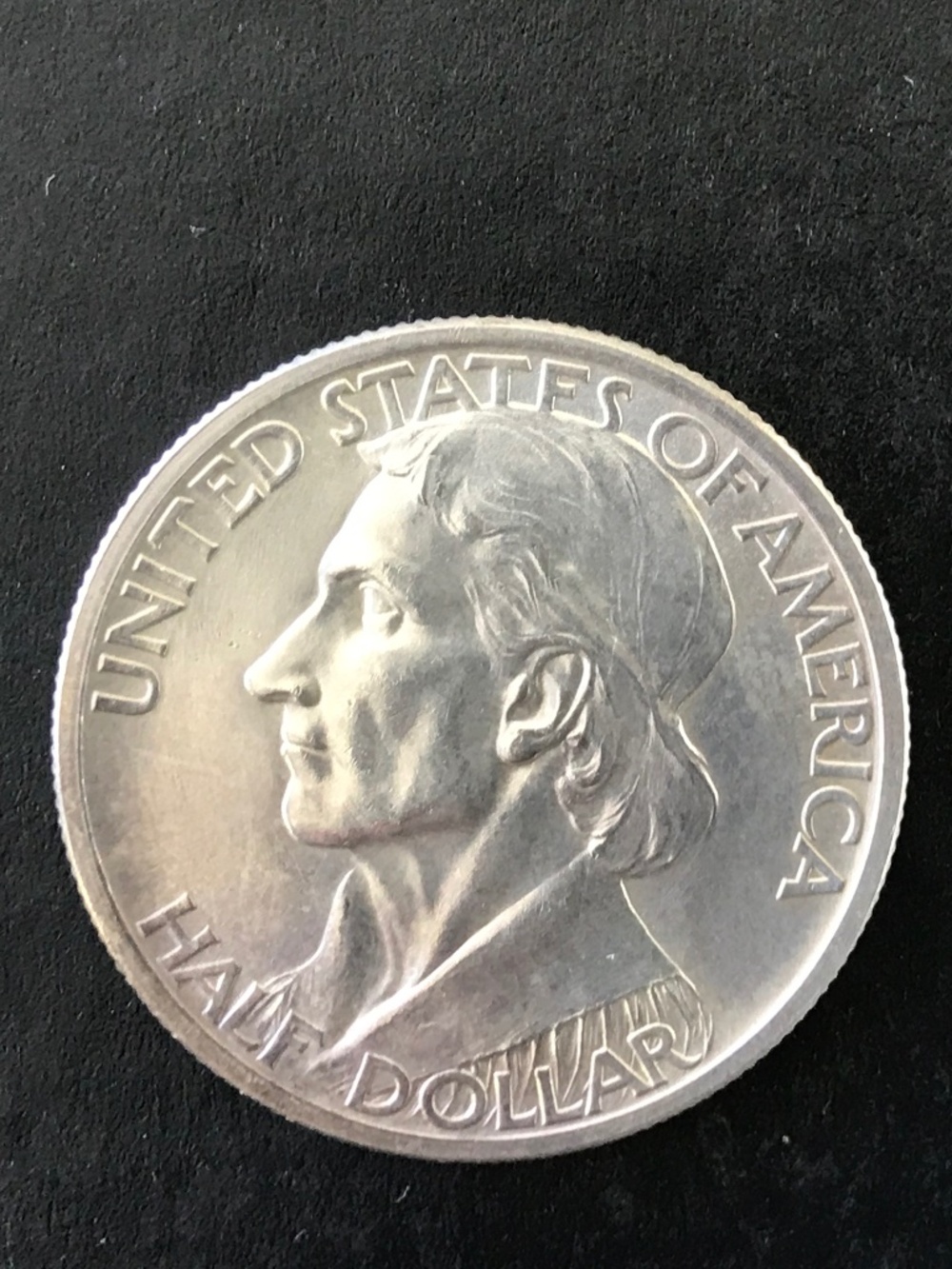 1937 P Daniel Boone Commemorative Half Dollar, Unc, Details,Lt Toning,90% Silver